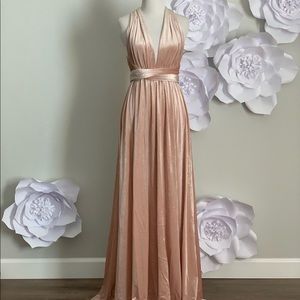 Velvet Wrap Infinity Dress